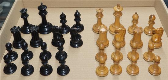 A Jacques Staunton chess set and vintage playing cards